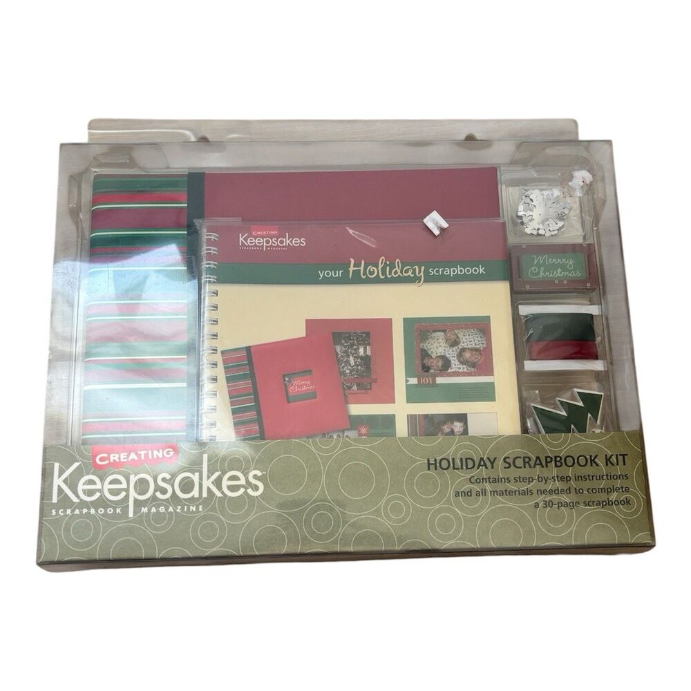 NEW IN PACKAGE, CREATING KEEPSAKES HOLIDAY MINI ALBUM MEMORIES KIT